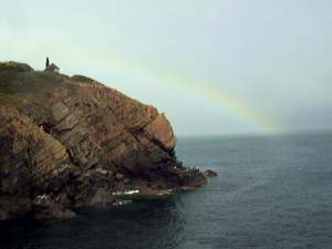 The old look-out, with rainbow